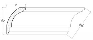 2D View image of PLASTER COVE MOULDING – DC504-584