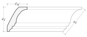 2D View image of PLASTER CROWN MOULDING – DC504-584A