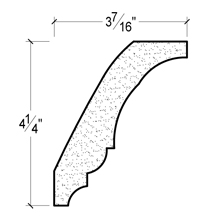 Side View image of PLASTER CROWN MOULDING – DC504-584A