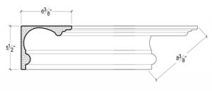 2D View image of PLASTER COVE MOULDING – DC505-582