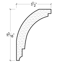 Side View of PLASTER COVE MOULDING – DC505-584A Side View image of PLASTER COVE MOULDING – DC505-584A