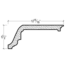 Side View image of PLASTER CROWN MOULDING – DC505-338B