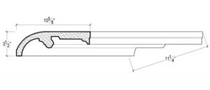 2D View image of PLASTER CROWN MOULDING – DC508-493A