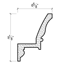 Side View image of PLASTER CROWN MOULDING – DC509-329B