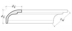 2D View of PLASTER COVE MOULDING – DC504-174C 2D View image of PLASTER COVE MOULDING – DC504-174C