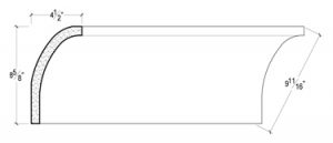 2D View of PLASTER COVE MOULDING – DC508-270B 2D View image of PLASTER COVE MOULDING – DC508-270B