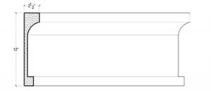 2D View image of Plaster Panel / Casing Moulding DC312-588