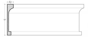 2D View image of Plaster Panel / Casing Moulding DC313-588