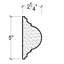 Side View image of Plaster Panel Moulding DC405-484