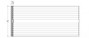 2D View image of Plaster Panel Moulding DC412-586