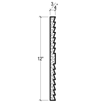 Side View image of Plaster Panel Moulding DC412-586