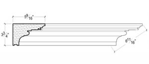 2D View image of Plaster Crown Moulding DC503-522