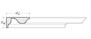 2D View image of Plaster Crown Moulding DC503-596