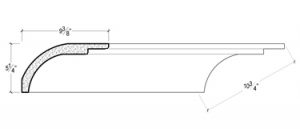 2D View image of Plaster Cove Moulding DC505-552