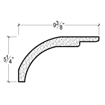 Side View image of Plaster Cove Moulding DC505-552