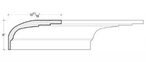 2D View of Plaster Cove Moulding DC506-590 2D View image of Plaster Cove Moulding DC506-590