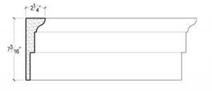 2D View image of Plaster Panel Moulding DC507-485