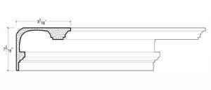 2D View image of Plaster Crown MOulding DC507-595A