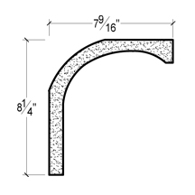 Side View image of Plaster Cove Moulding DC508-592