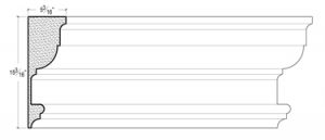 2D View image of Plaster Frieze Moulding DC515-486