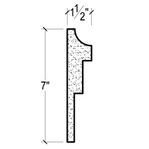 Side View of Plaster Panel Moulding – DC407-658 Side View image of Plaster Panel Moulding – DC407-658