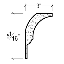 Side View image of Plaster Crown Moulding – DC505-661