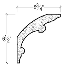 Side View of Plaster Crown Moulding – DC506-656 Side View image of Plaster Crown Moulding – DC506-656