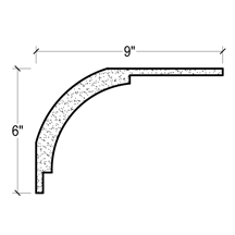 Side View of Plaster Crown Moulding – DC506-663 Side View image of Plaster Crown Moulding – DC506-663
