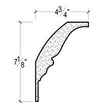 Side View image of Plaster Crown Moulding – DC507-660
