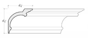 2D View image of Plaster Crown Moulding – DC508-565