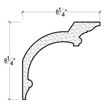 Side View image of Plaster Crown Moulding – DC508-565