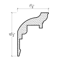 Side View image of Plaster Crown Moulding – DC510-655