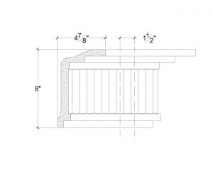 2D View of Plaster Crown Cornice – DC508-639 2D View image of Plaster Crown Cornice – DC508-639