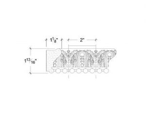 2D View image of Plaster Panel Moulding – DC401-411B