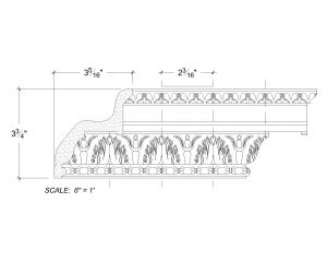 2D View of Plaster Cornice – DC503-404 2D View image of Plaster Cornice – DC503-404