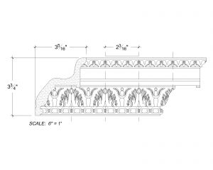2D View image of Plaster Cornice – DC503-404