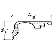 Side View of Plaster Crown Moulding – DC503-694 Side View image of Plaster Crown Moulding – DC503-694