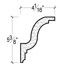 Side View of Plaster Cove Moulding – DC505-684 Side View image of Plaster Cove Moulding – DC505-684