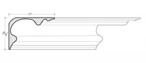 2D View image of Plaster Crown Moulding – DC507-689