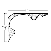 Side View image of Plaster Crown Moulding – DC507-689