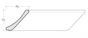 2D View of Plaster Crown Moulding – DC507-692 2D View image of Plaster Crown Moulding – DC507-692