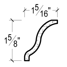 Side View image of Plaster Panel Moulding – DC401-257C