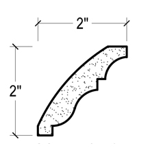 Side View image of Plaster Crown Moulding – DC502-237B