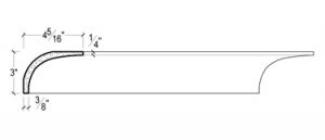 2D View of Plaster Cove Moulding DC503-121F 2D View image of Plaster Cove Moulding DC503-121F