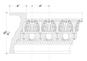 2D View image of Plaster Crown Moulding – DC309-553