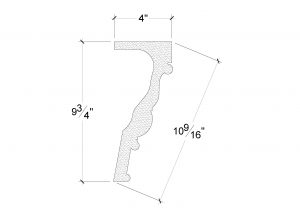 Side View image of Plaster Crown Moulding – DC309-553