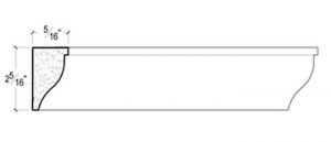 2D View image of Plaster Panel Moulding – DC402-257B