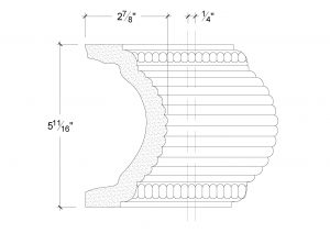 2D View image of Plaster Panel Moulding- DC405-431