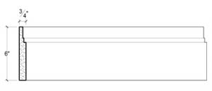 2D View image of Plaster Panel Moulding – DC406-182