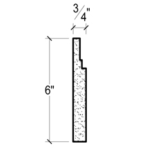 Side View image of Plaster Panel Moulding – DC406-182